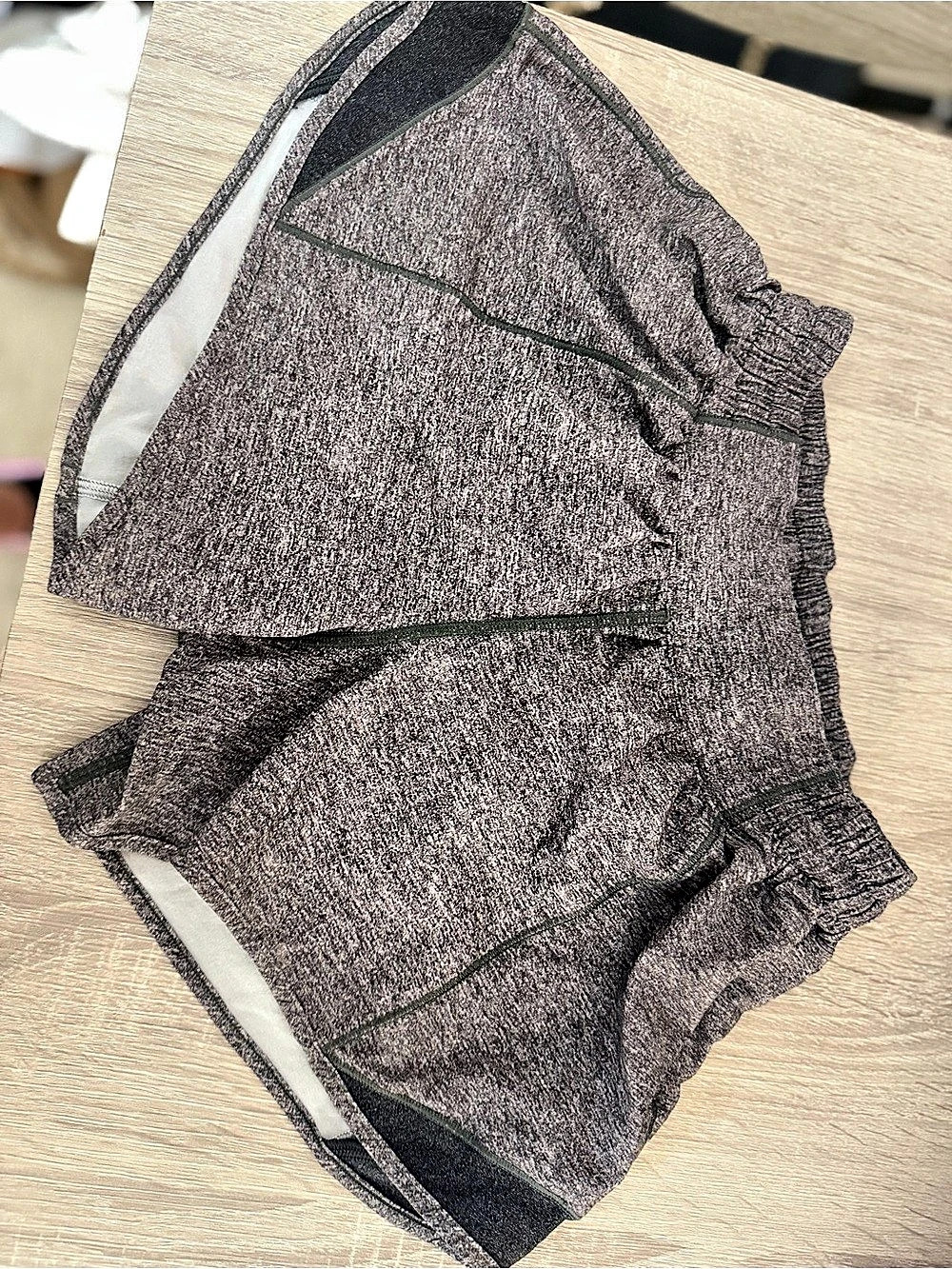 lululemon Track That High-Rise Lined Short 3" Gray & Black